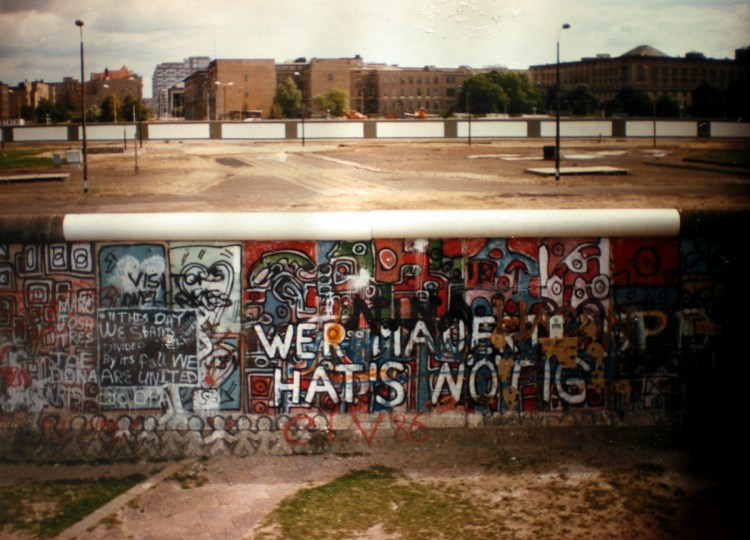 Berlin Wall, late 1980s. Looking towards the East